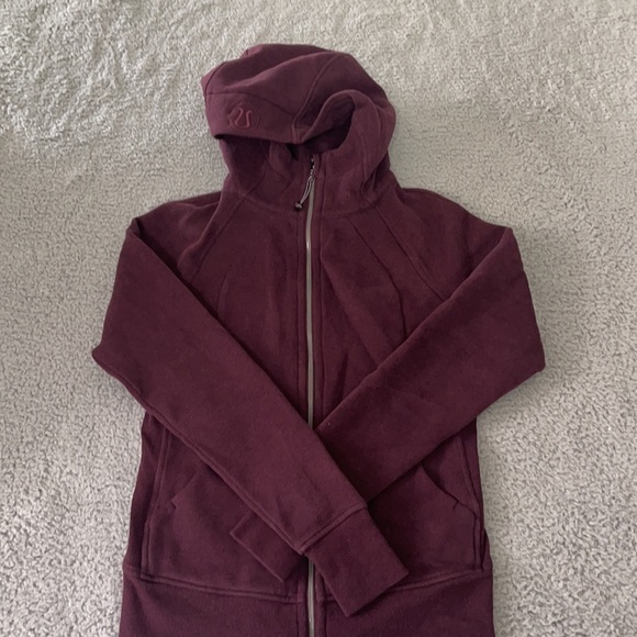 Lululemon Scuba Full Zip Hoodie SZ 6 Merlot burgundy - Picture 4 of 5